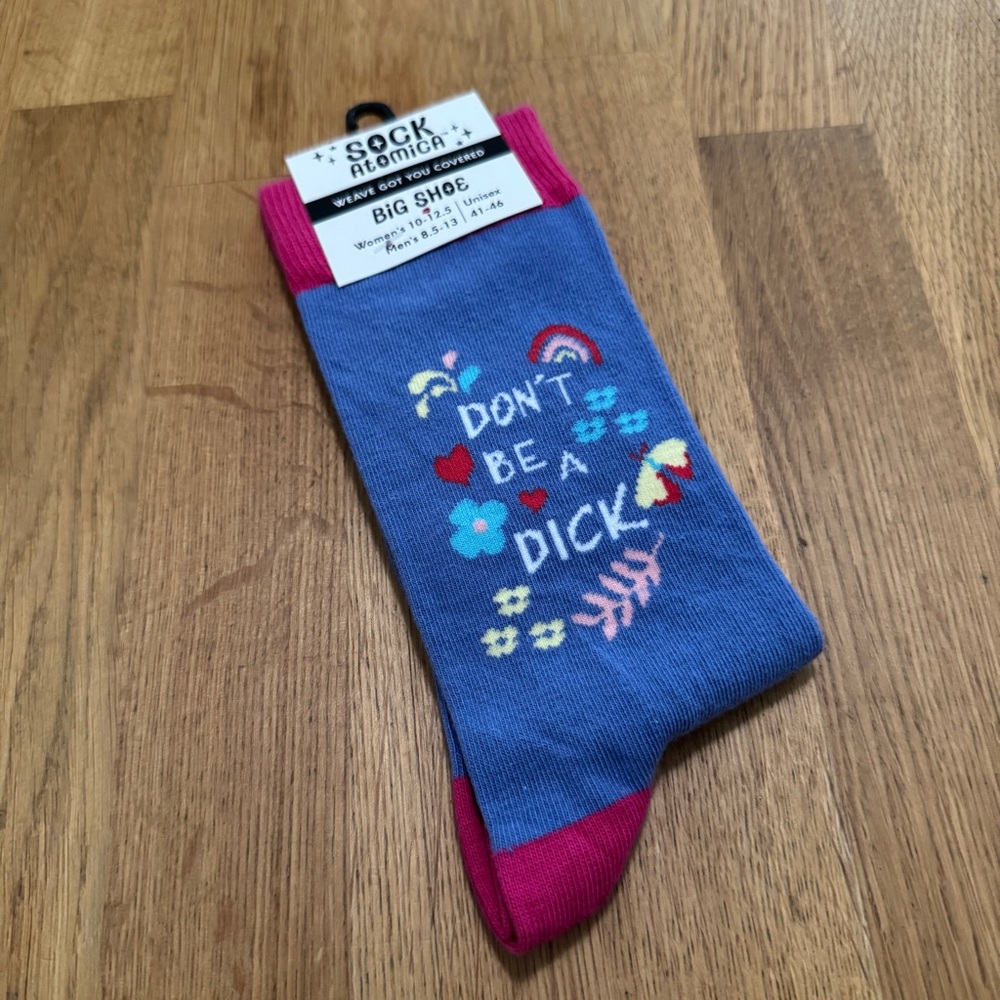 Sock Atomica Unisex Dont Be a D!ck Socks NEW
